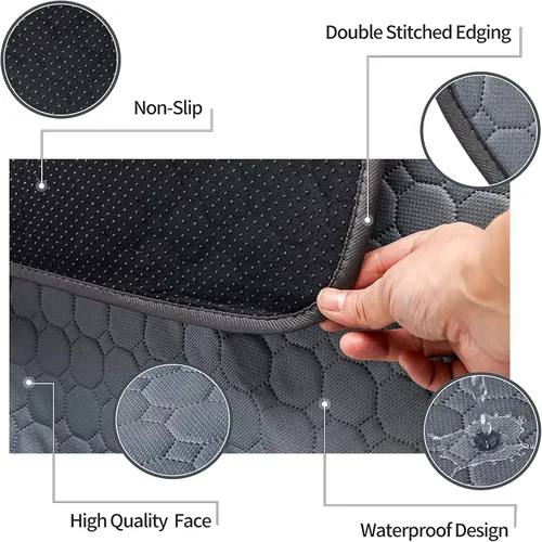 Vista 3 de Almohadilla lavable para orina de perro, 18 x 24 pies, impermeable, antideslizante, para perros y gatos, secado rápido, a prueba de fugas