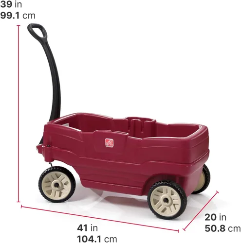 Vista 9 de Step2 Carrito de Vecindario, juguete de montar para niños, sustituto de cochecito, incluye cinturones de seguridad, hecho de plástico duradero