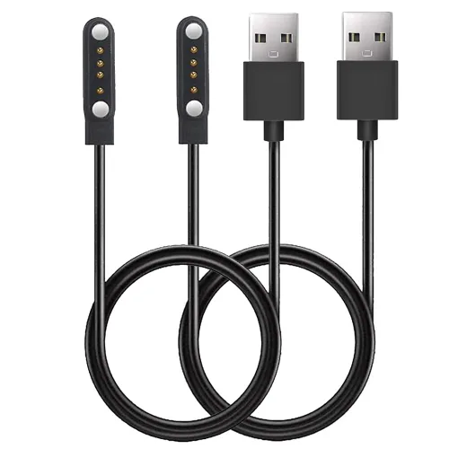 Vista 7 de E ECSEM Cargador universal para reloj inteligente, alimentación USB, cable de 4 pines, espaciado de 0.300 in, cables de carga magnéticos, 2 pies 5 V