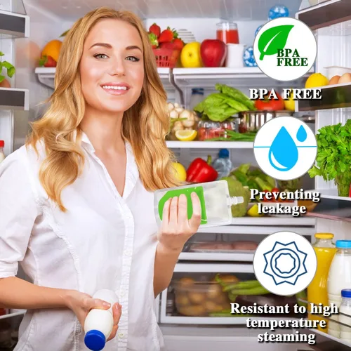 Vista 7 de 100 frascos de plástico, bolsas de bebidas ocultables y reutilizables de 8 onzas, a prueba de fugas, para viajes, deportes al aire libre