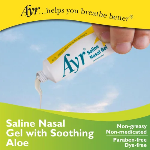 Vista 6 de Gel nasal Ayr Saline, con aloe calmante, tubo de 0.5 onzas (Paquete de 1)