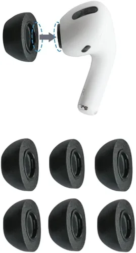 Vista 35 de Almohadillas de espuma viscoelástica Comply de repuesto para auriculares Apple AirPods Pro 1 y 2 Comodidad máxima, ajuste seguro, aislamiento