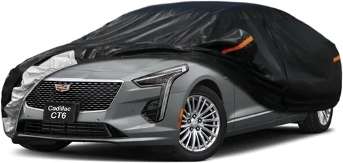 Vista 98 de GUNHYI - Funda de automóvil de 6 capas para Tesla Model 3 (2017-2025), impermeable para todo tipo de clima, protección UV contra la nieve, el sol