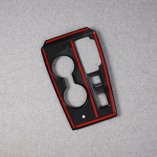 Vista 5 de Para Honda Civic 2022 2023 2024 2025 Consola central delantera Panel de salpicadero, cubierta de portavasos con patrón de fibra de carbono