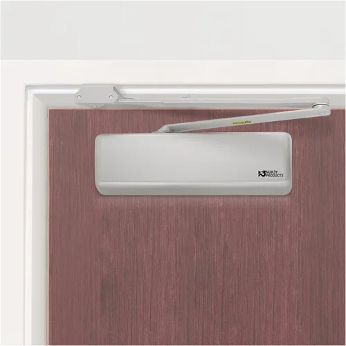 Vista 7 de Nuk3y 4400 Series - Cierrapuertas de hierro fundido grado 1, multimontaje, tamaño ajustable 1-6, cumple con ADA, certificación UL (aluminio)