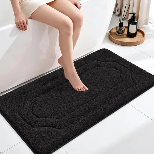 Vista 15 de BEQHAUSE Alfombras de baño antideslizantes, suaves y absorbentes, 24 x 36