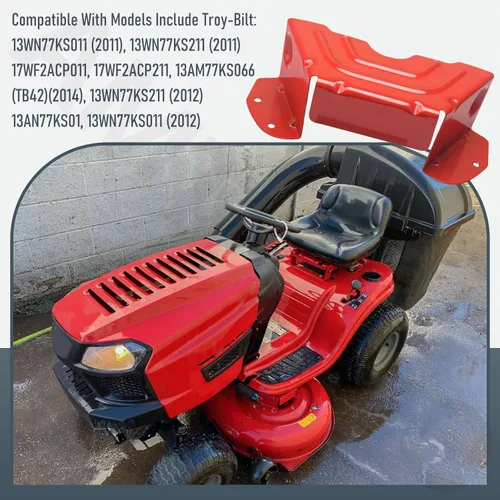 Vista 5 de 783-06424A-0638 Cubierta protectora de correa de polea de cubierta compatible con cortacéspedes MTD/Troy-Bilt/Craftsman, tractores de 42 pulgadas