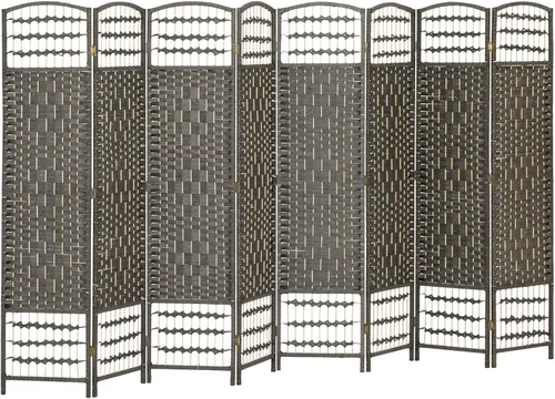 Vista 14 de HOMCOM Divisor de habitación de 3 paneles, pantalla de privacidad plegable, separador de habitación de 5.6 pies, divisor de pared de división Negro