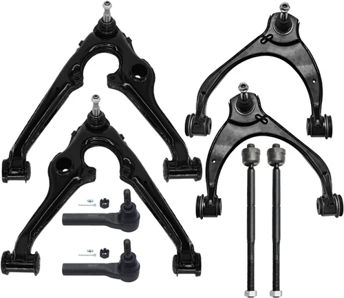 Vista 72 de Detroit Axle - Kit de 8 piezas para Chevy GMC Silverado Sierra Suburban 1500 Yukon Cadillac Escalade 2 brazos de control superior, 2 barras