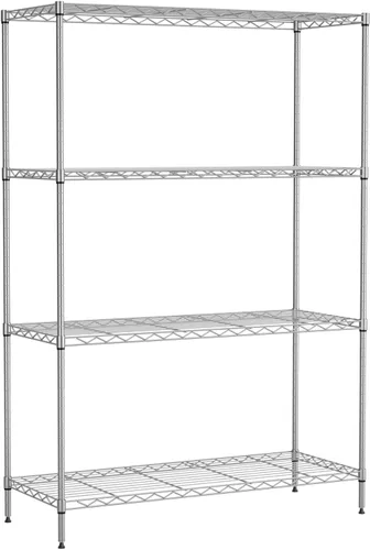 Vista 14 de PayLessHere Estante de alambre de 5 niveles con ruedas 14 x 30 x 60 pulgadas Negro Estantes ajustables Estantes de almacenamiento de alta