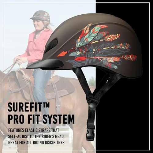 Vista 4 de Troxel Rebel Bold - Casco de equitación, perfil bajo, ligero, diseño ajustable, equipo de equitación de seguridad