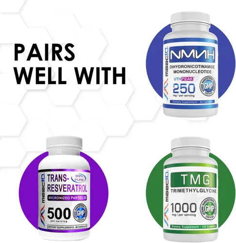 Vista 8 de MAAC10 Ácido ursólico de 50 mg (100 cápsulas 3 veces para 150 mg de 33 días) Procedente de extracto de romero Probado en laboratorio de terceros