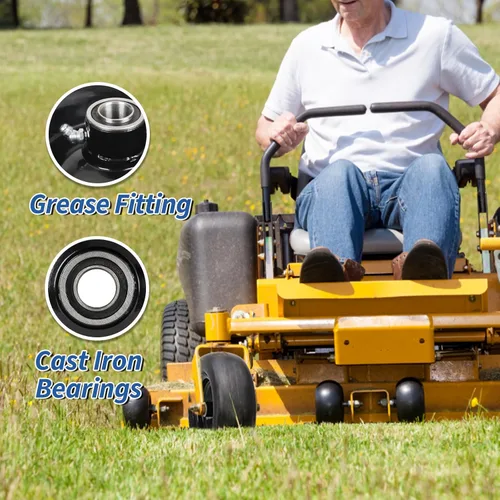 Vista 3 de Neumático y rueda para cortacésped de 11x4.00-5" sin aire con orificio de rodamiento de 3/4" o 5/8", cubo centrado de 3.4"-4"-4.5"-5", neumático