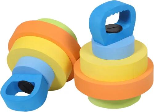 Abaodam 1 par de mancuernas de agua ajustables de Eva para gimnasia ligera flotante para natación, preescolar, ejercicios de brazo, mancuernas para
