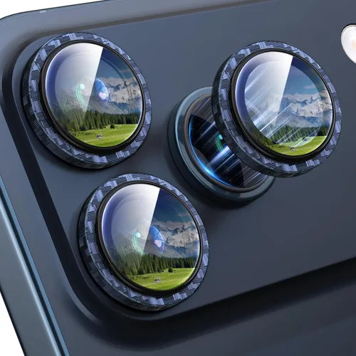 Vista 19 de Xfilm para iPhone 17 Air Protector de Lente de Cámara Protector de Pantalla de Lente Individual Original Dureza 9H, Resistente a Rayones, Negro