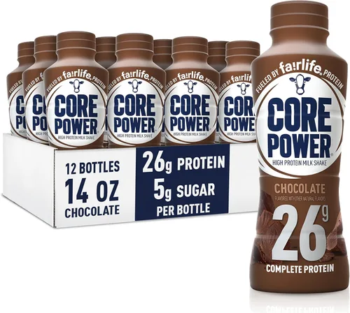 Vista 10 de Core Power fairlife - Batido de leche Core Power de alto contenido en proteínas, Fresa Plátano, 14 onzas líquidas (paquete de 12)