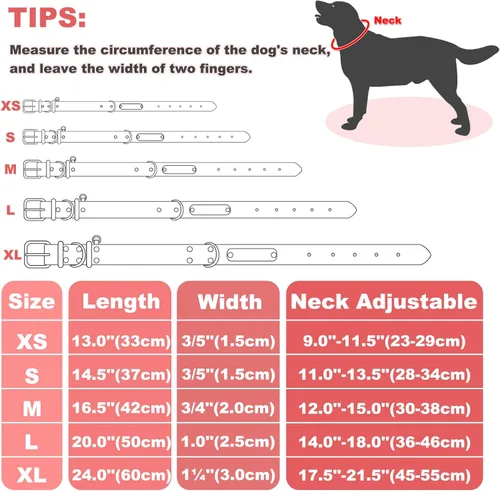 Vista 6 de Collar de cuero genuino personalizado para perros con placa de nombre grabada - Collar para perros duradero y elegante, personalizado para perros