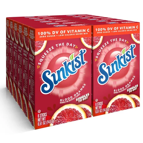 Vista 15 de Sunkist Soda paquete variado, Singles To Go VIT C (30 palitos en total)