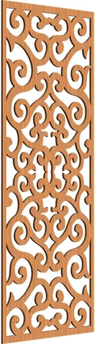 Vista 6 de 9 3/8 pulgadas de ancho x 24 3/8 pulgadas de alto x 1/4 pulgadas de alto, paneles de pared de madera con calado, cereza