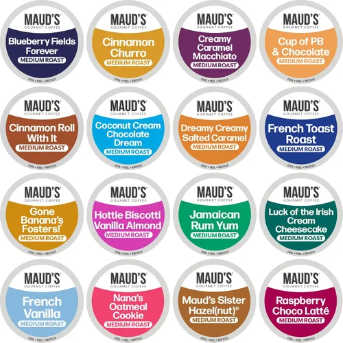 Vista 31 de Maud's - Cápsulas de café reciclables, compatibles con la cafetera Keurig K-Cup, una sola porción de café 100% arábica de tueste medio, 18