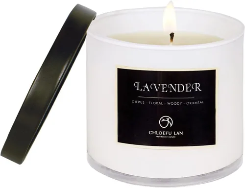 Vista 18 de Chloefu LAN Vela Perfumada Premium con Aroma a Gardenia para Hombres y Mujeres, Altamente Perfumada, 7.1 onzas 45 Horas de Larga Duración, Velas