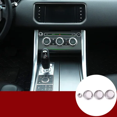 YIWANG Decoración interior de automóvil de aleación de aluminio, accesorios de audio y aire acondicionado para Land Rover Range Rover Sport plateado