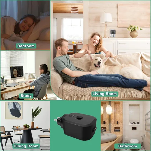 Vista 7 de Repelente de mosquitos para uso en interiores, control de aplicación Bluetooth, repelente electrónico de mosquitos, con 2 recambios repelentes