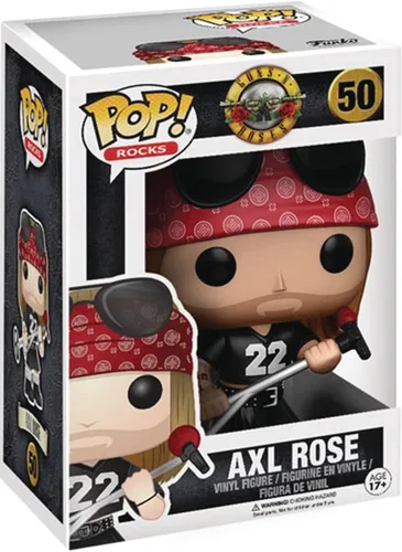 Vista 3 de POP Guns N' Roses - Figura de vinilo de Axl Rose Funko Rocks (paquete con funda protectora de caja compatible)
