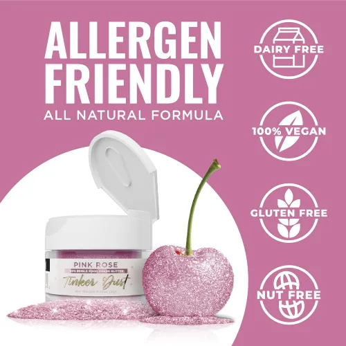 Vista 156 de Bakell - Brillantina 100% comestible, Tinker Dust®, 5 g, color negro, vegano, certificado Kosher, para pasteles, cupcakes, paletas, bebidas y postres