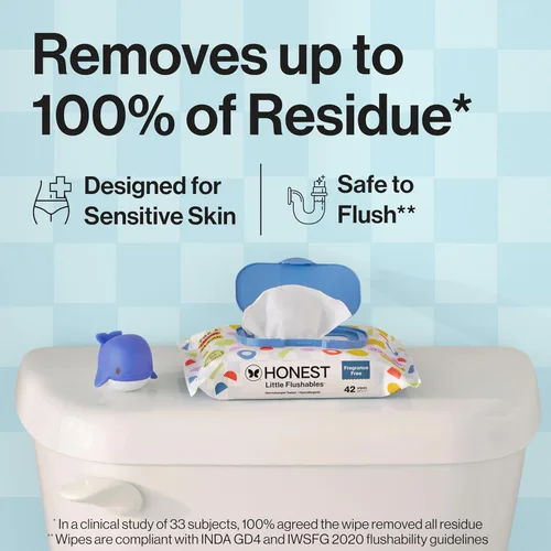 Vista 2 de The Honest Company Toallitas desechables hipoalergénicas para niños, 42
