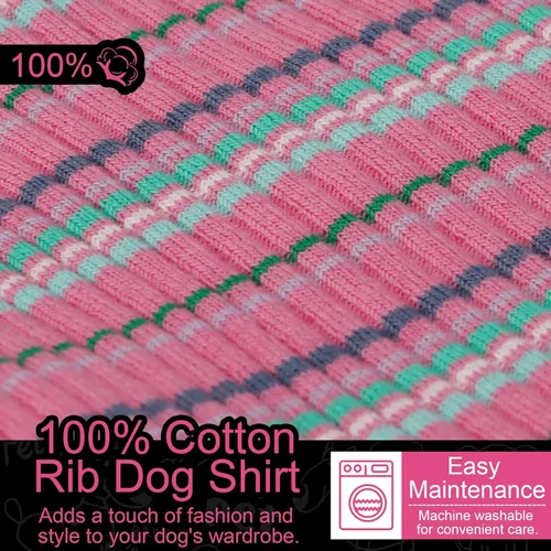 Vista 2 de Eleva la Comodidad y la Moda de tu Mascota: Chaleco de Camisa para Perros de Algodón 100% Acanalado Premium para Razas Pequeñas como Chihuahuas