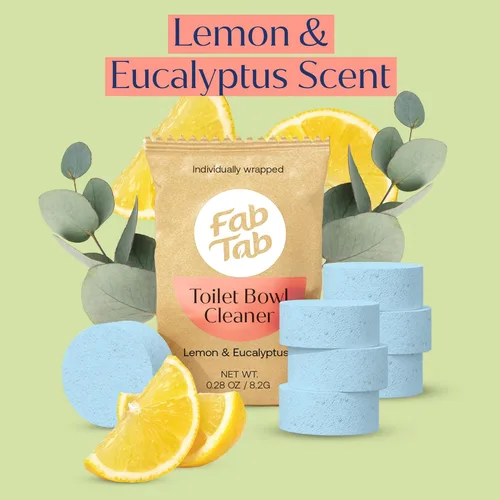 Vista 7 de Pastillas Limpiadoras de Inodoro Fab Tab, Poderosa Eliminación de Manchas, Sin Químicos Agresivos, Sin Plástico, Elimina Óxido y Manchas, Seguro