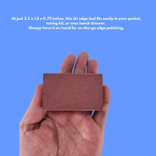 Vista 4 de Red Soft Gummy Stone – Ski & Snowboard Edge Polishing Tool Soft Gummi for Delicate Detuning, Fine Buffing, and Final Edge Tuning 2.5 x 1.5 x