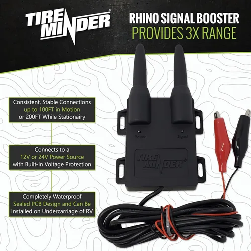 Vista 4 de TireMinder i10 RV TPMS con 4 transmisores, Negro