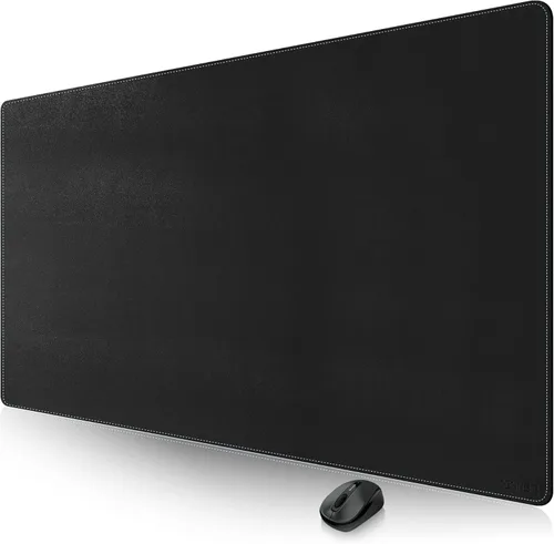 Vista 16 de CENNBIE Tapete de escritorio de cuero, 55 x 19.6 pulgadas, protector de escritorio extra grande, alfombrilla antideslizante extendida, alfombrilla