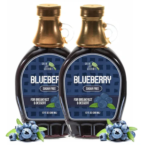 Vista 8 de Green Jay Gourmet Jarabe de praliné de arce sin azúcar, jarabe de desayuno prémium sin azúcar con sabores de arce, mantequilla y praliné, jarabe