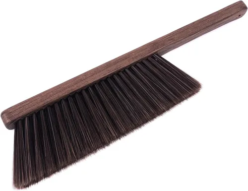 Cepillos de limpieza de escoba de mano - Cepillo de cerdas suaves para limpiar coche/cama/sofá/corriente/jardín/muebles/ropa, mango de madera
