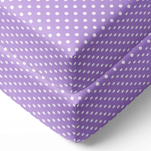 Vista 18 de Bacati - Falda de cama Mix N Match Pin Dots para cuna/niños pequeños con volantes de polvo (rojo)