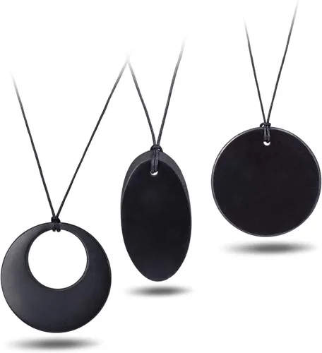 Heka Naturals Shungite Crystal Necklace Pendants Set Healing Crystals & Chakra Necklace - Gemstone Jewelry for Men & Women - Spiritual and Joyous