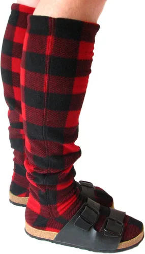 Vista 3 de Knee-High Fleece Socks Wide Calf Unisex
