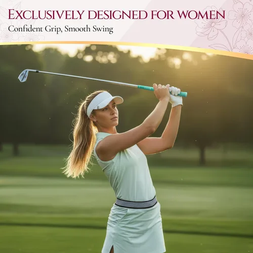 Vista 4 de SAPLIZE Puños de golf exclusivos para mujer, diseño cónico optimizado, elegante serie de colores sólidos, suaves, cómodos y absorbentes de golpes