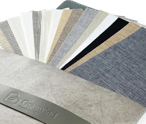 Vista 2 de Graywind Juego de persianas verticales de privacidad, reversibles, opacas, verticales, para oficina en casa (muestras de tela)