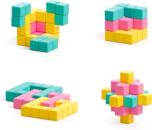 Vista 4 de PIXIO Sweet - Bloques magnéticos pequeños de construcción en estilo de arte de píxeles con aplicación gratuita - Cubos de plástico de 5/16" con 6