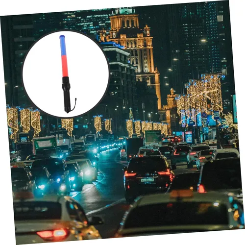 Vista 5 de Luminoso tráfico LED Glow Stick para conciertos, alertas de emergencia y control de tráfico, reutilizable, alto brillo para visibilidad, condiciones