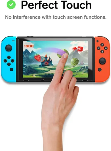 Vista 5 de Nyko Screen Armor - 2 Pack of 9H Tempered Glass Top of the Line Protection Against Scratches and Damage Screen Protectors for Nintendo Switch