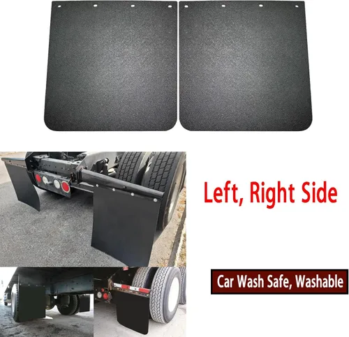 Vista 4 de BST BSSP Par Universal de 61 cm x 61 cm de solapas de barro para camiones semirremolque, solapas de barro de polímero resistentes, paraguardas