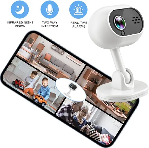 Vista 7 de Cámara de intercomunicación de voz IP Wifi 1080P, Cámara interior de acción de seguridad, Dispositivo de visión nocturna Mini vigilancia, 1080P WIFI