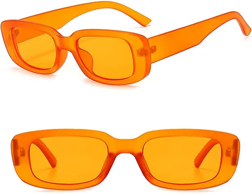 Vista 5 de Dollger Rectangle Sunglasses for Women Men Trendy Retro Fashion Sunglasses UV 400 Protection Square Fram