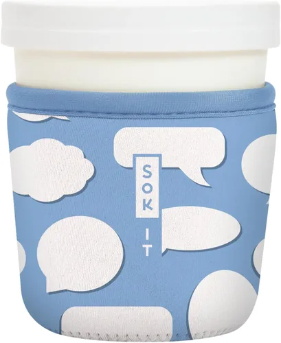 Vista 104 de Sok It IceCreamSok Cubierta de Neopreno Aislante (Floral Abstracto, Pintas de Helado Rectas)