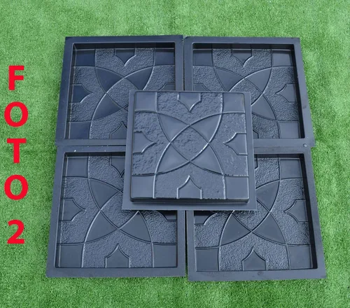 Moldes de hormigón DIY Set 5pcs Moldes de plástico Fundición de hormigón pavimentación caminos de jardín Pavimento Piedra Patio S30